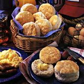 Bed & Breakfast Meals & Amenities basket of biscuits