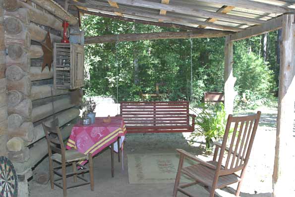 Front porch with swing and rockers for relaxing